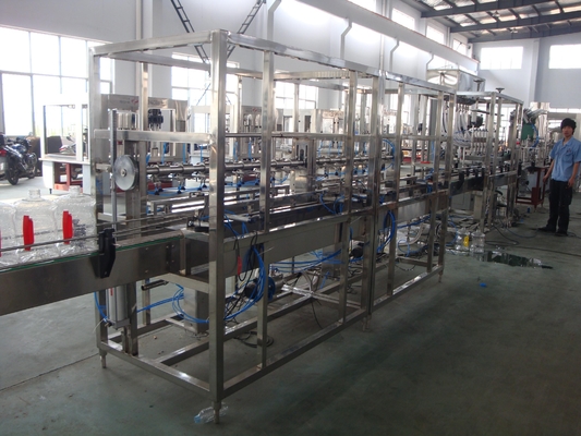 Non - Carbonated Drink Automatic Water Bottle Filling Machine 5L 1000bph Stright Liner