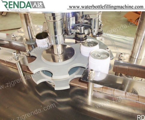 CO2 Carbonated Drinks Can Filling Machine Commercial Bottling Equipment For Cans 1000 ml Stainless Steel