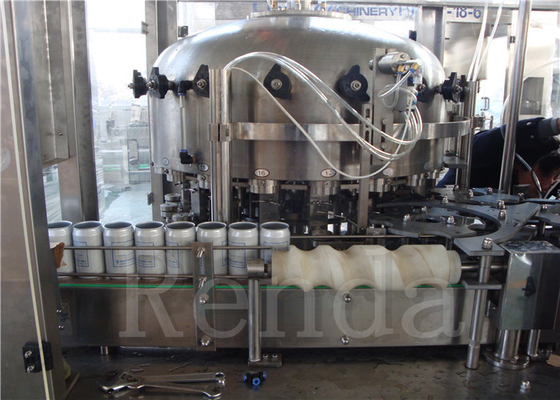 Full Automatically Tin Can Bottle Filler / Coca Cola Juice Can Filling Machine