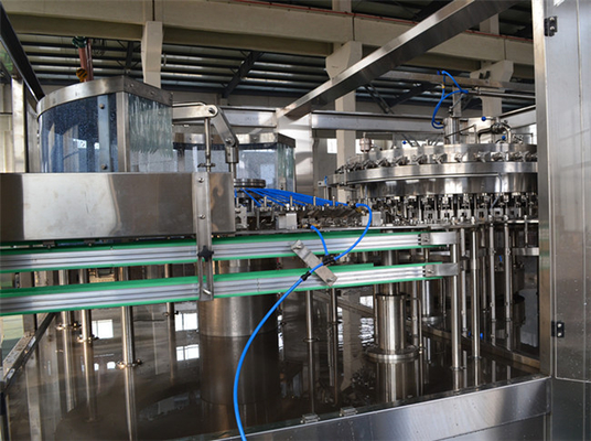 Three in One Liquid Filling Machine , Carbonated Drink Filling Machine Plant for Gas beverage 110V
