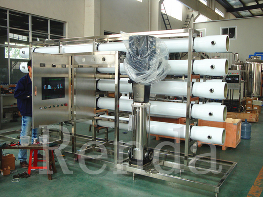 Điện RO Hệ thống xử lý nước SUS / PVC đường ống Xếp Hệ thống thẩm thấu